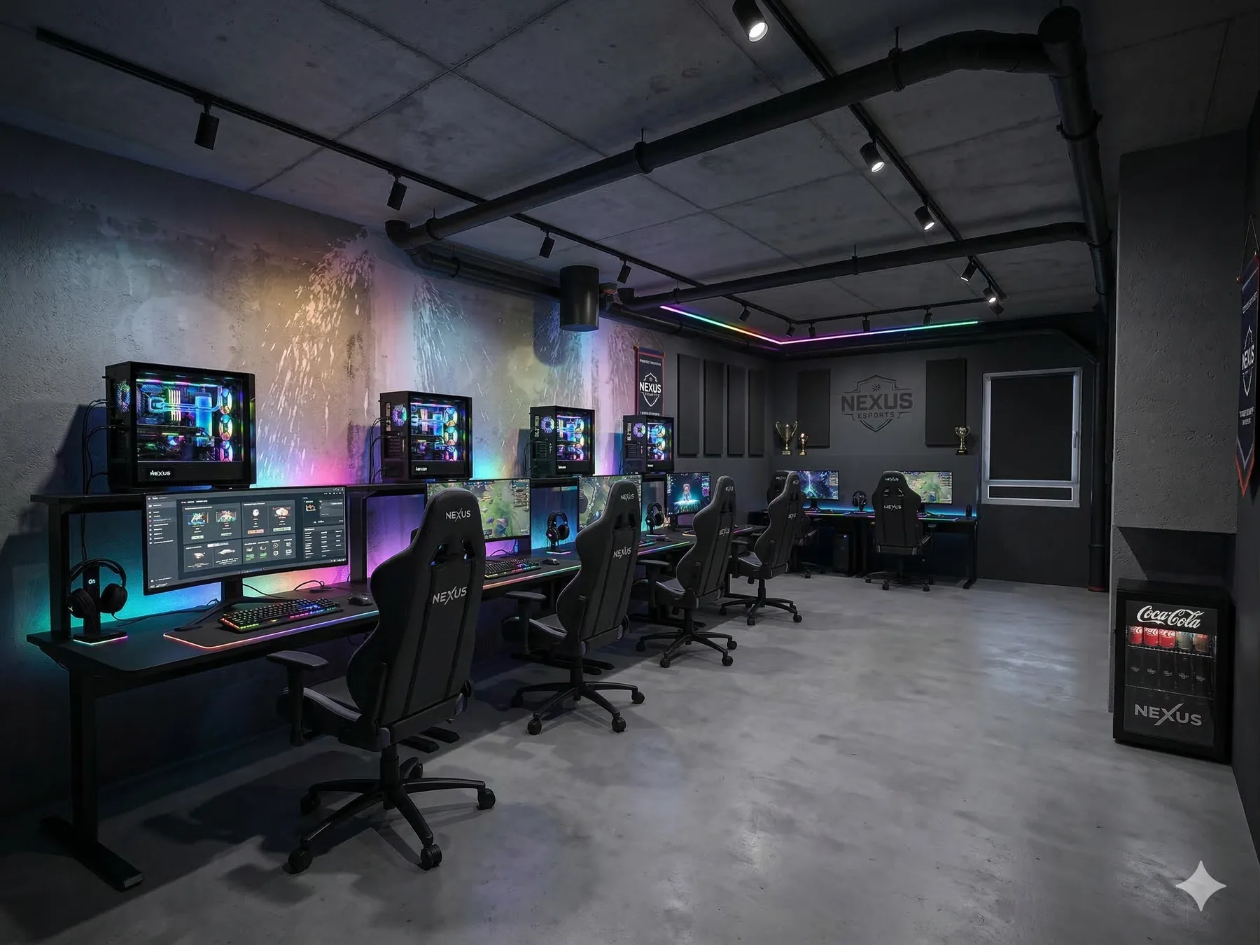 Salle gaming et esport avec postes RTX à Montpellier — Nexus WorkPlay
